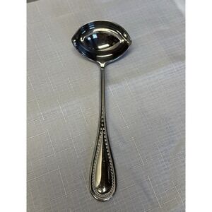 Gourmet Settings GS Beaded Edge 18/10 Stainless Steel Soup Ladle Flatware